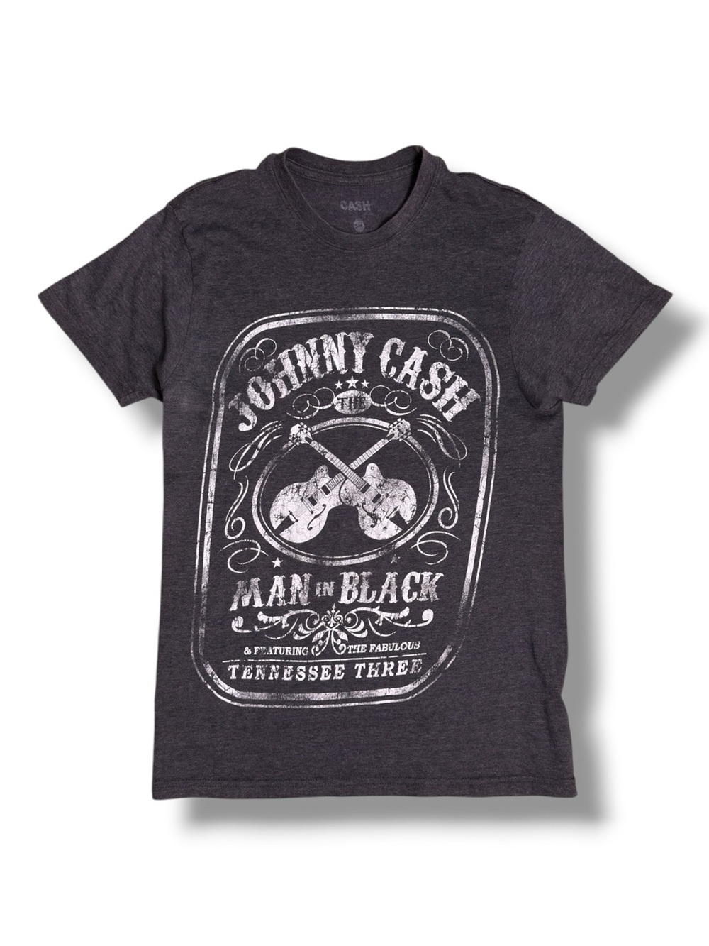 Cash Johnny Cash 'Man in Black' Graphic Tee - Charcoal Size SM